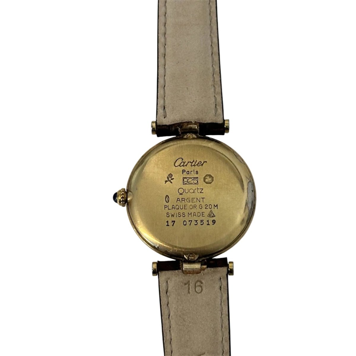 Montre CARTIER "Vendôme" en vermeil et cuir - Castafiore