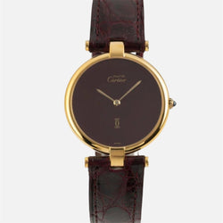 Montre CARTIER "Vendôme" en vermeil et cuir - Castafiore