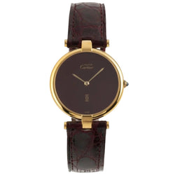 Montre CARTIER "Vendôme" en vermeil et cuir - Castafiore