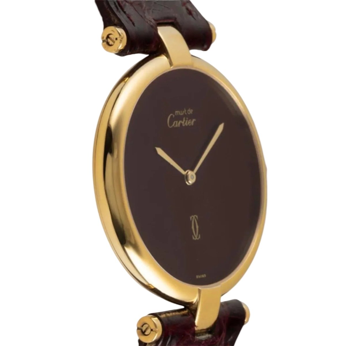 Montre CARTIER "Vendôme" en vermeil et cuir - Castafiore