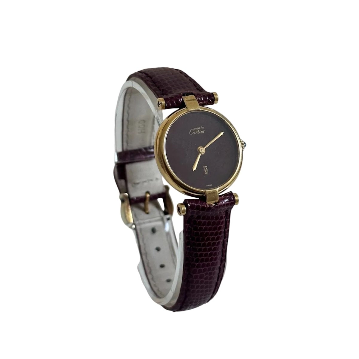 Montre CARTIER "Vendôme" en vermeil et cuir - Castafiore