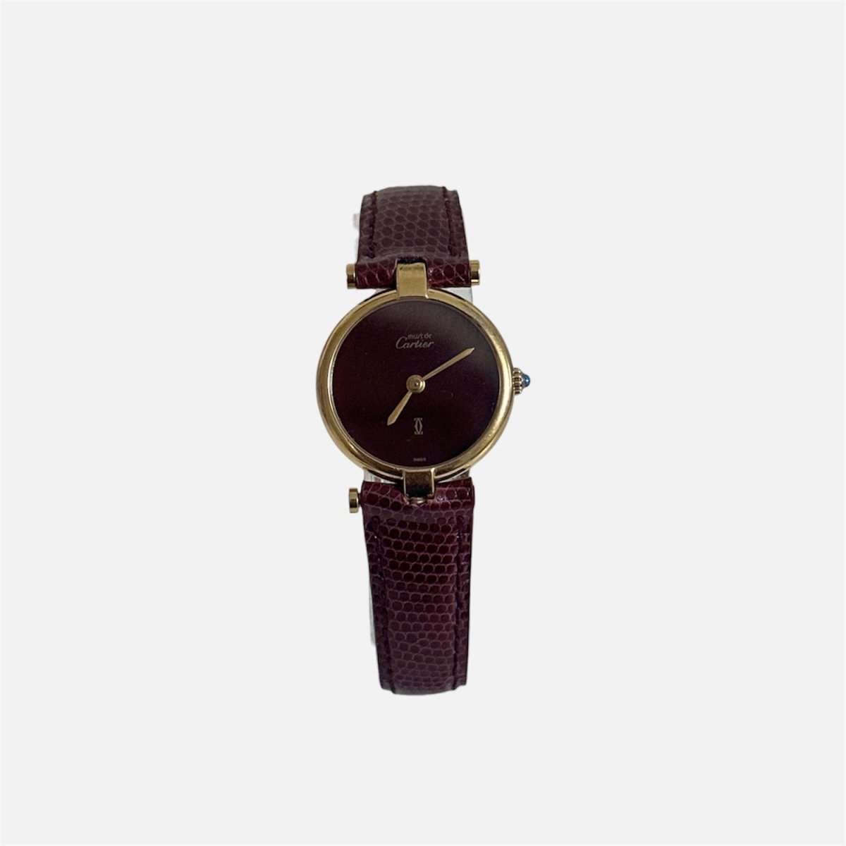 Montre CARTIER Vendôme en vermeil et cuir