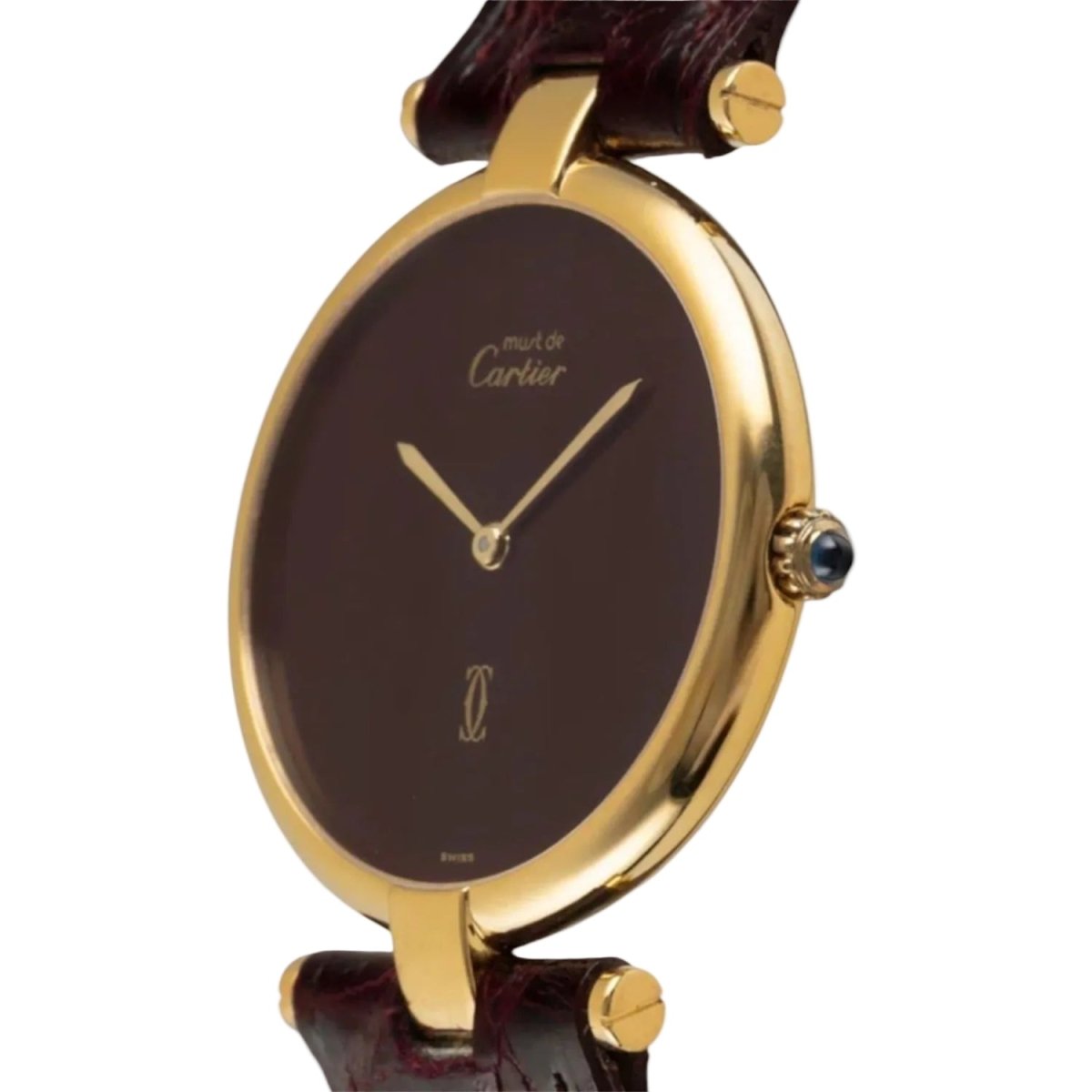 Montre CARTIER "Vendôme" en vermeil et cuir - Castafiore