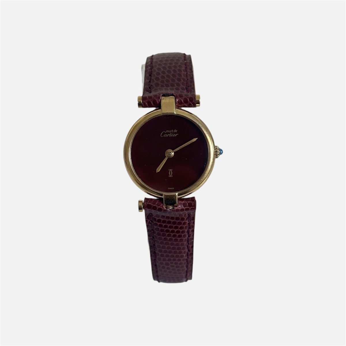 Montre CARTIER "Vendôme" en vermeil et cuir - Castafiore