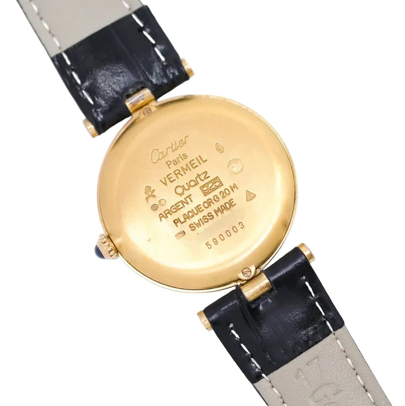 Montre CARTIER "Vendôme" en vermeil et cuir - Castafiore