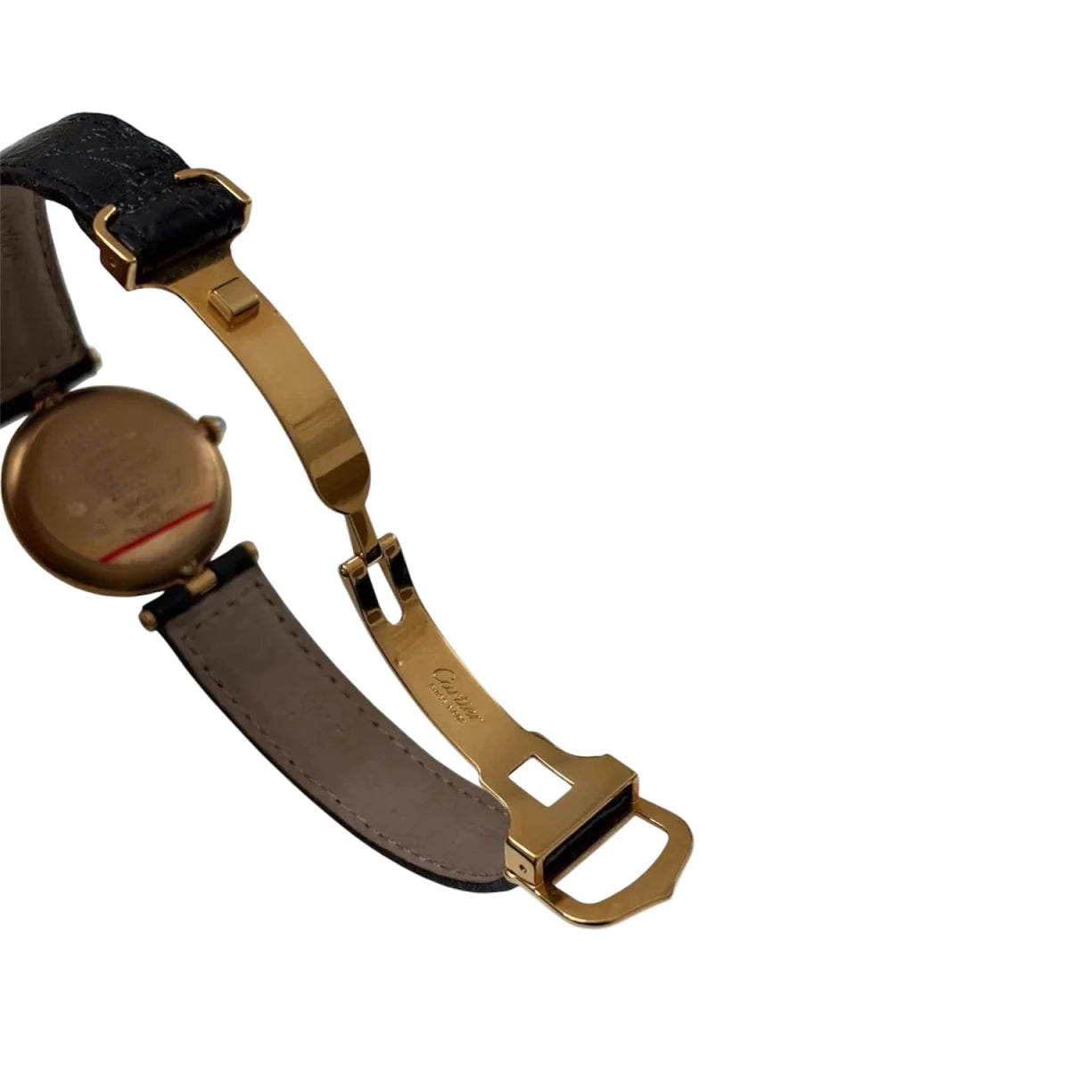 Montre CARTIER "Vendôme GM" en vermeil et cuir - Castafiore