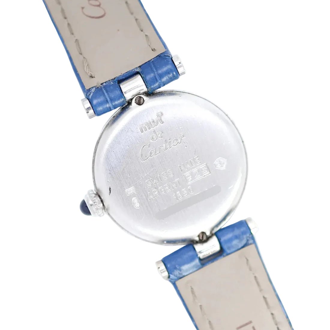 Montre CARTIER "Vendôme Must" en argent, acier et cuir - Castafiore