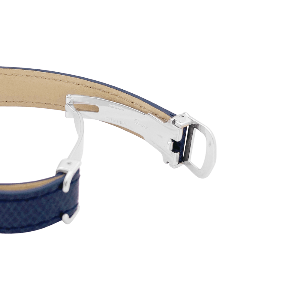 Montre CARTIER "Vendôme Must" en argent, acier et cuir - Castafiore