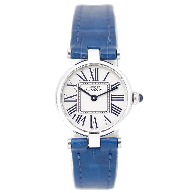 Montre CARTIER "Vendôme Must" en argent, acier et cuir - Castafiore
