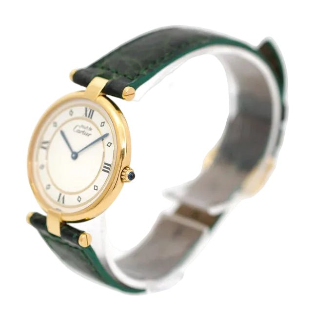 Watch CARTIER Vendôme Must GM in ruddy and leather