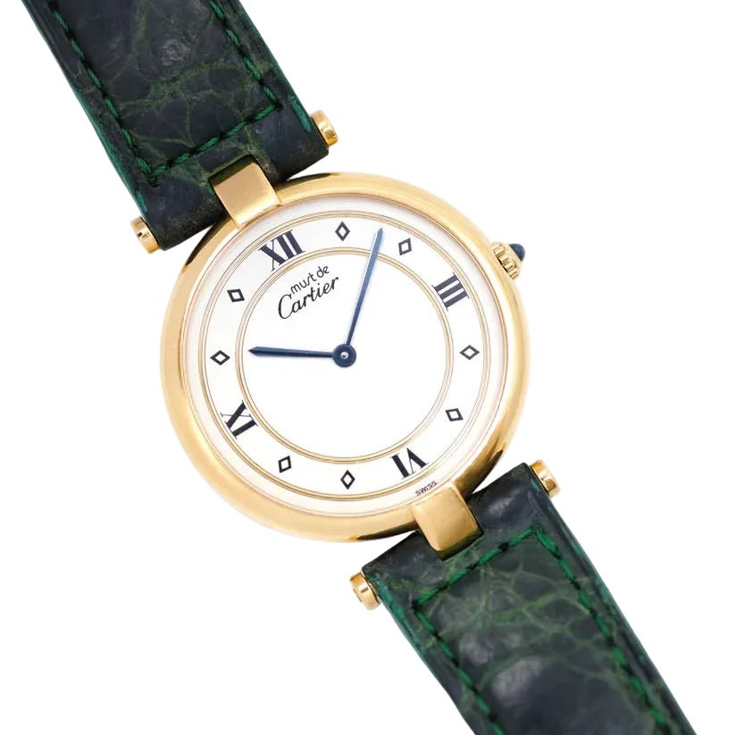 Watch CARTIER Vendôme Must GM in ruddy and leather