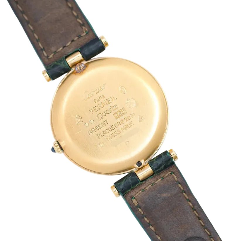 Watch CARTIER Vendôme Must GM in ruddy and leather