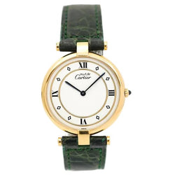 Watch CARTIER Vendôme Must GM in ruddy and leather