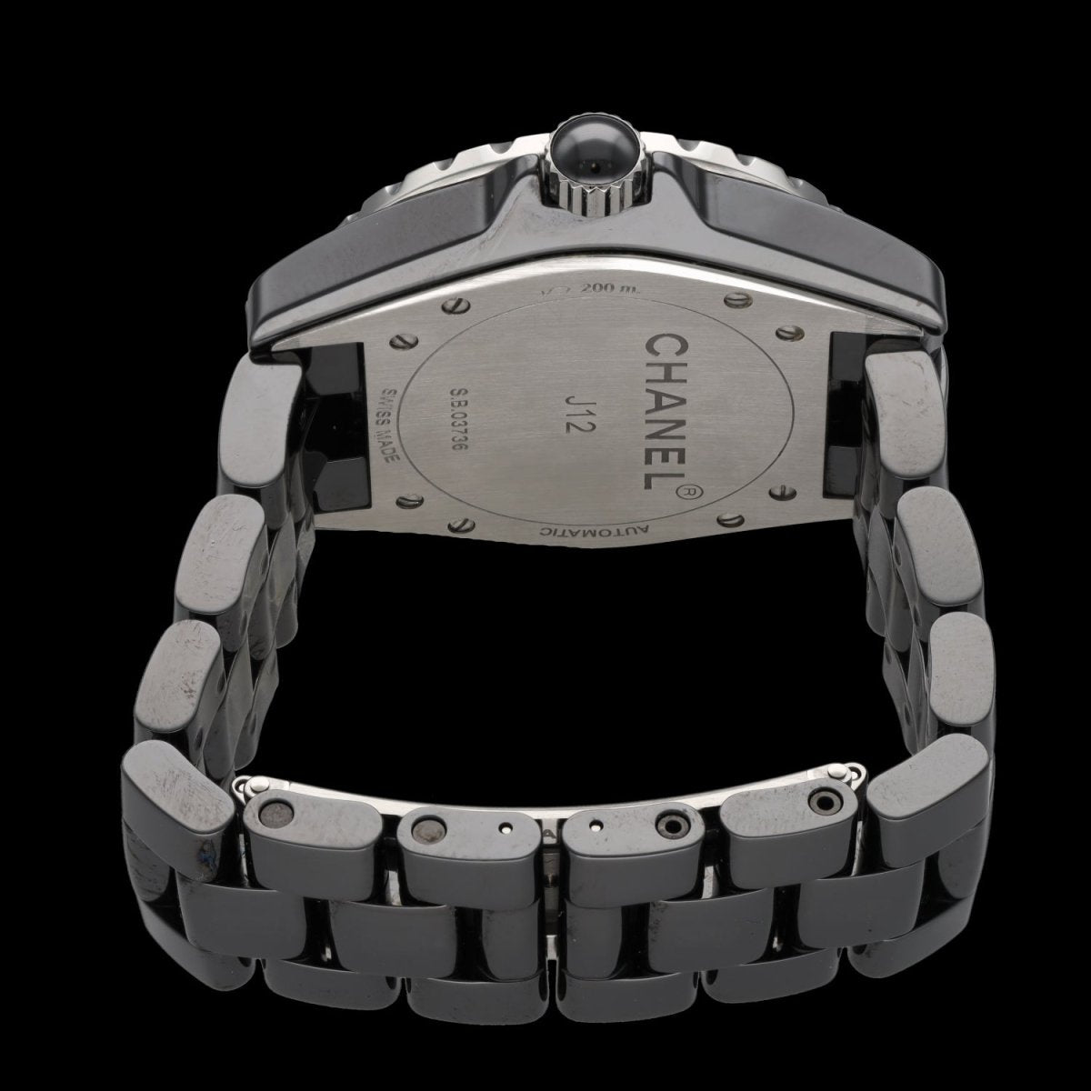 Montre Chanel J12 Dame en céramique noire – Automatique – 38 mm – 2010 – Ref. H0685 - Castafiore