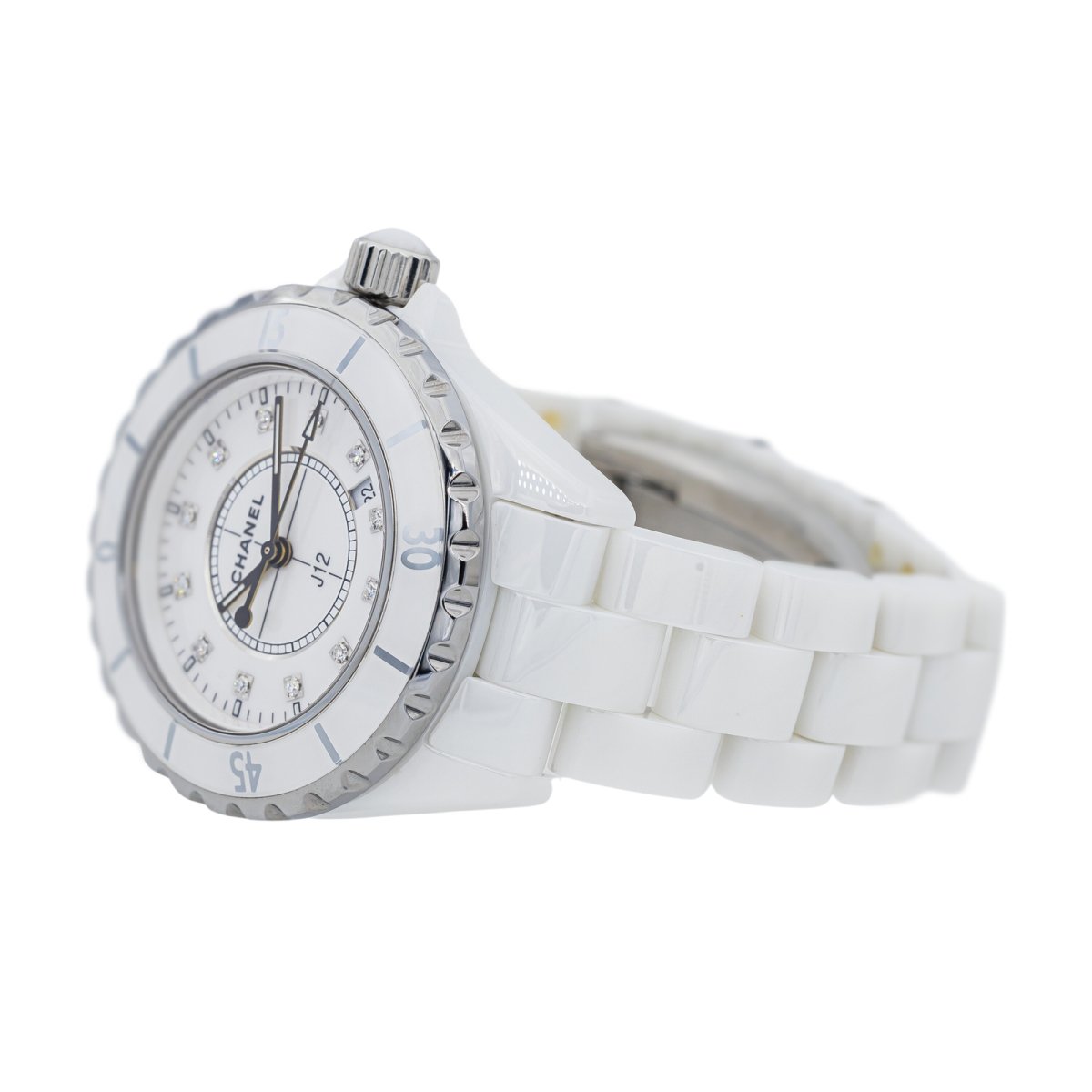 CHANEL J12 ダイヤコマ CHANEL “J12” ceramic and diamond watch – Castafiore