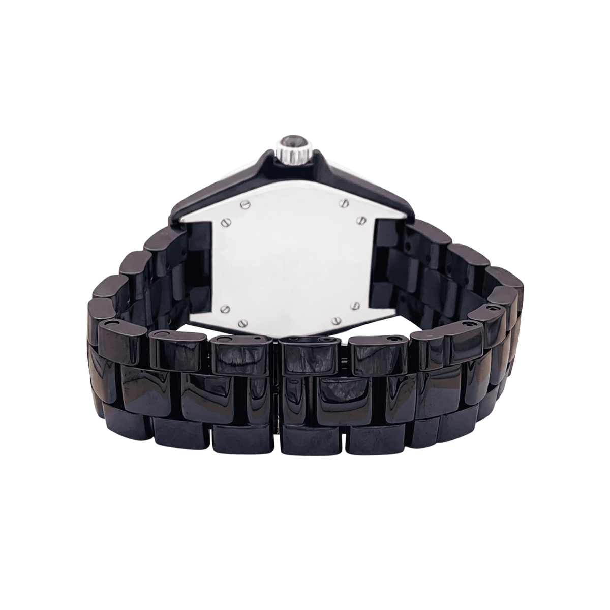 Montre CHANEL "J12" en céramique noire et acier - Castafiore
