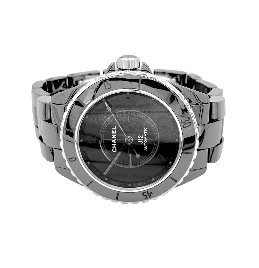 Montre CHANEL "J12 Phantom" en céramique et acier - Castafiore