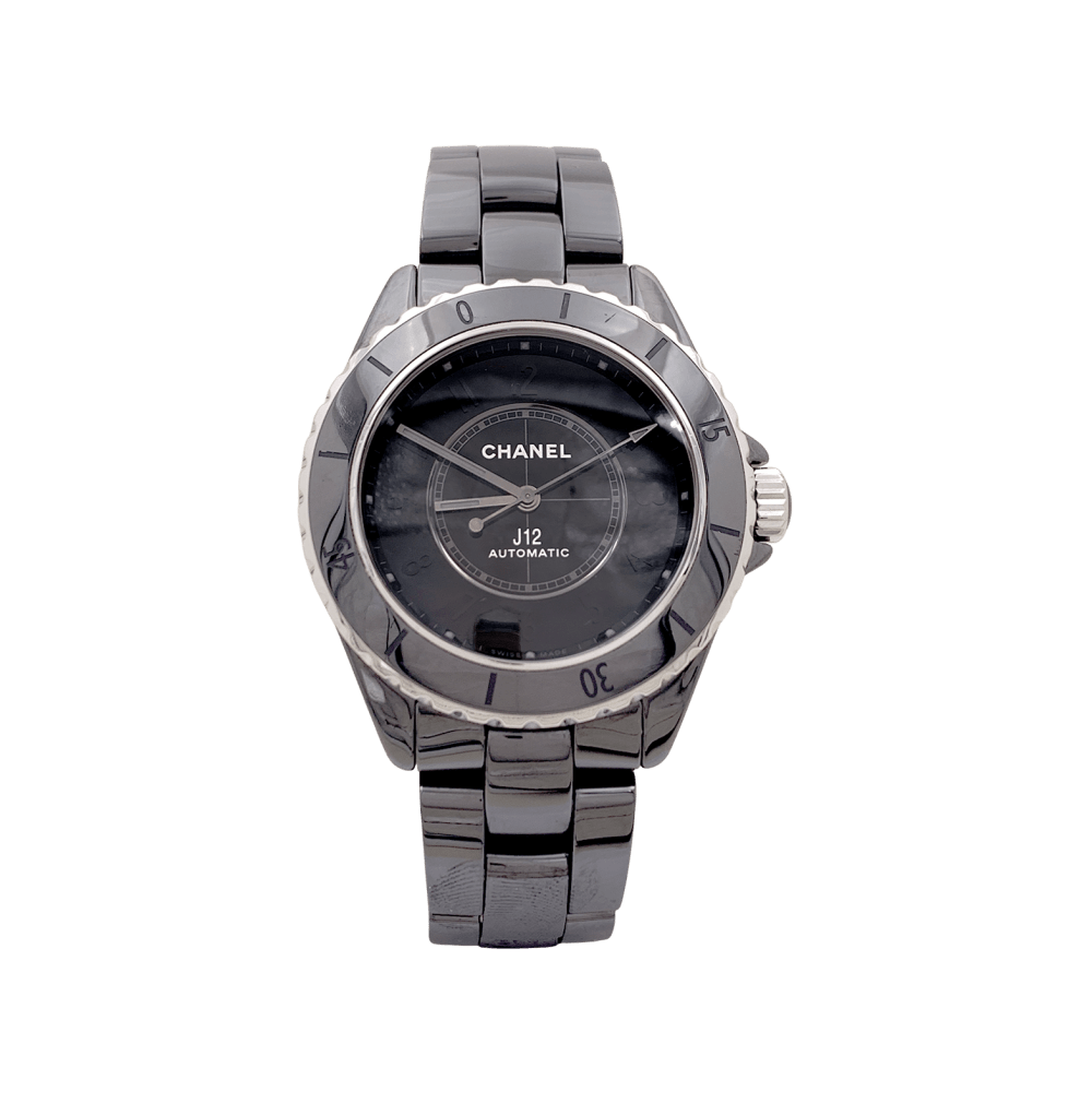Montre CHANEL "J12 Phantom" en céramique et acier - Castafiore