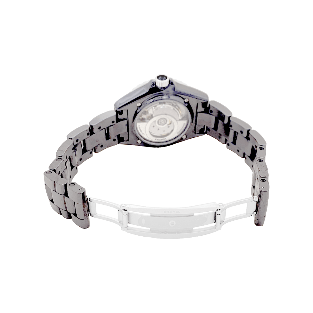 Montre CHANEL "J12 Phantom" en céramique et acier - Castafiore