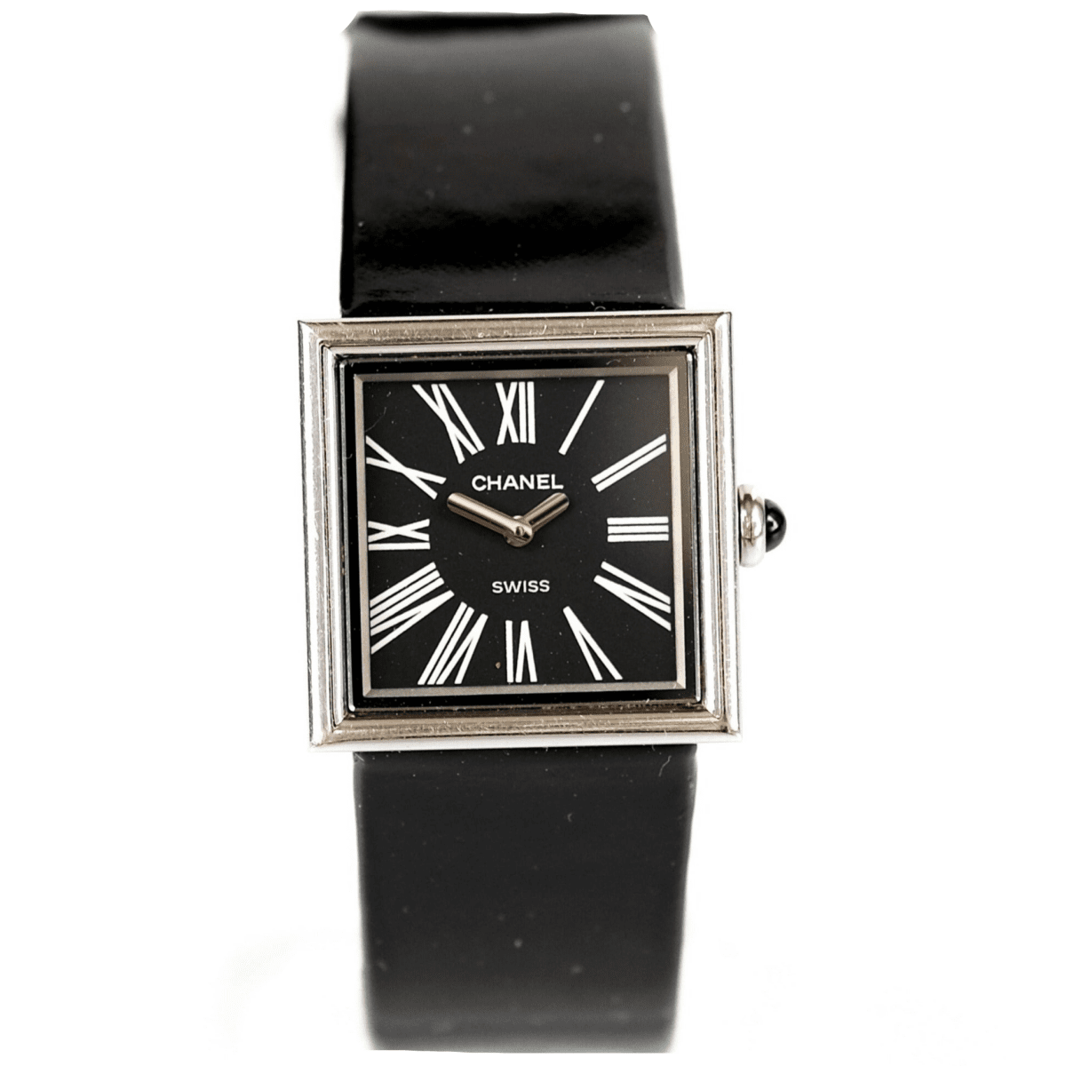 Montre CHANEL "Mademoiselle" en acier, cuir et quartz - Castafiore