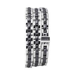Montre CHANEL "Première Céramique" en acier, céramique et diamants - Castafiore