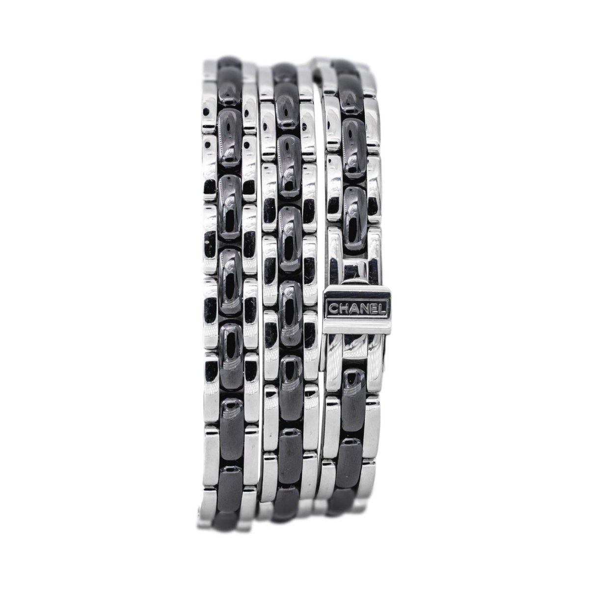 Montre CHANEL "Première Céramique" en acier, céramique et diamants - Castafiore