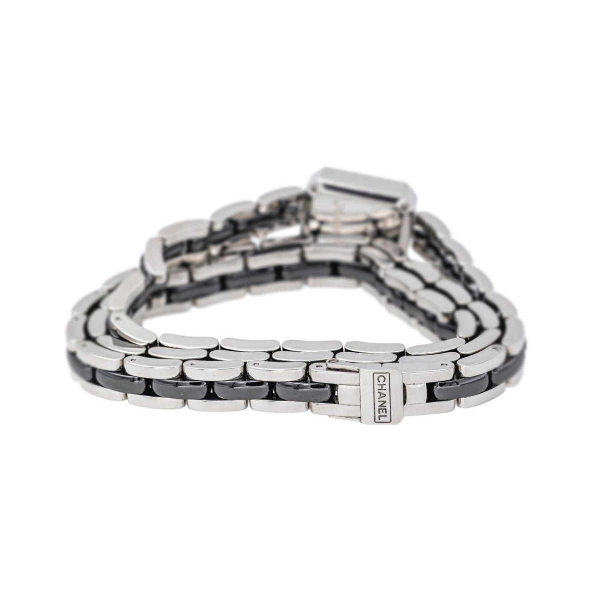 Montre CHANEL "Première Céramique" en acier, céramique et diamants - Castafiore