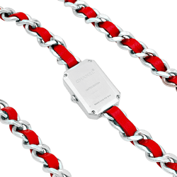 Montre CHANEL "Première Chaîne Iconique" en acier, nacre et cuir - Castafiore