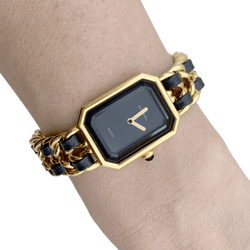 Montre CHANEL "Première" en acier, cuir et quartz - Castafiore
