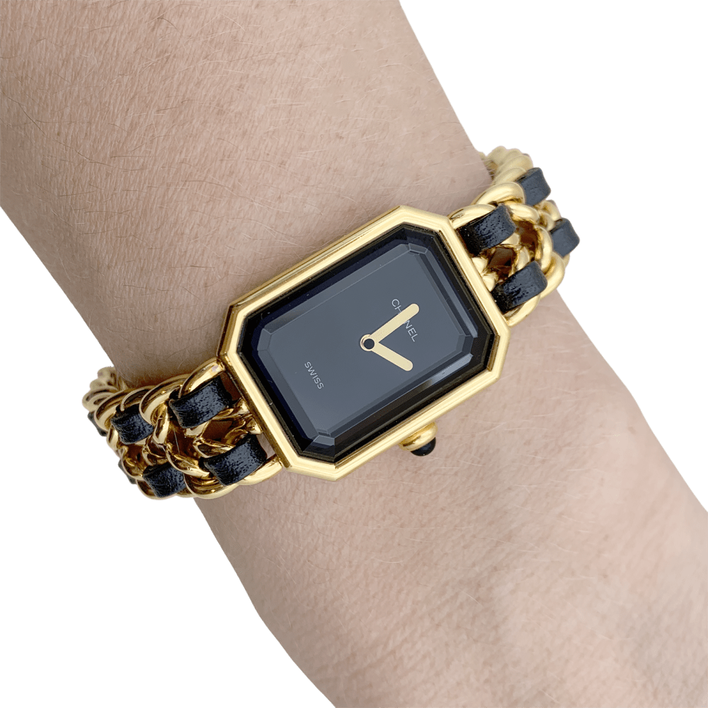 Montre CHANEL "Première" en acier, cuir et quartz - Castafiore