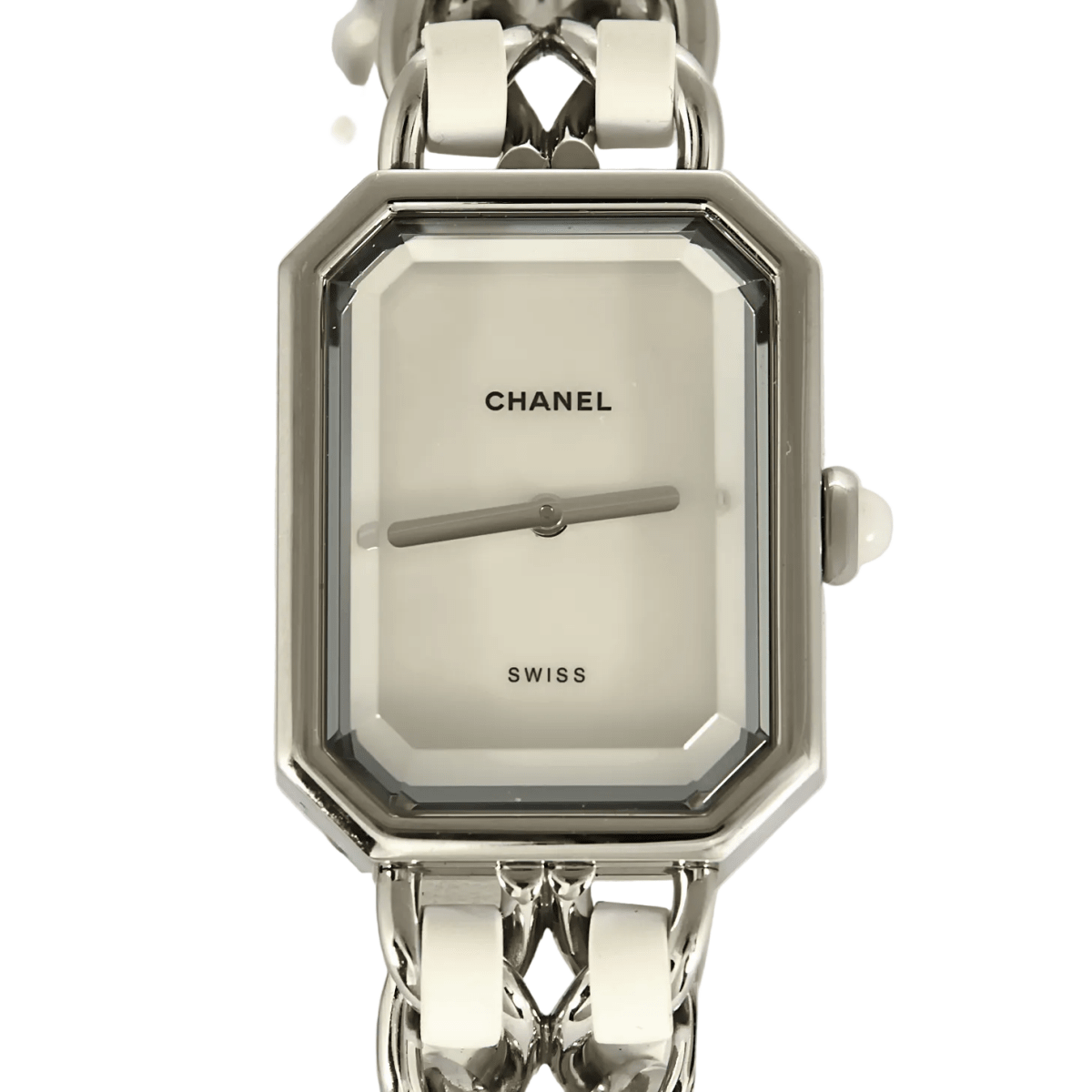 Montre CHANEL "Première" en acier, nacre et cuir - Castafiore