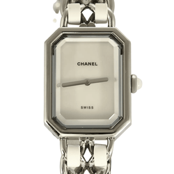 Montre CHANEL "Première" en acier, nacre et cuir - Castafiore