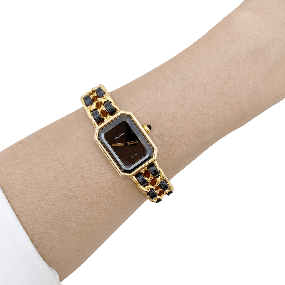 Montre CHANEL "Première" en or, acier et cuir - Castafiore