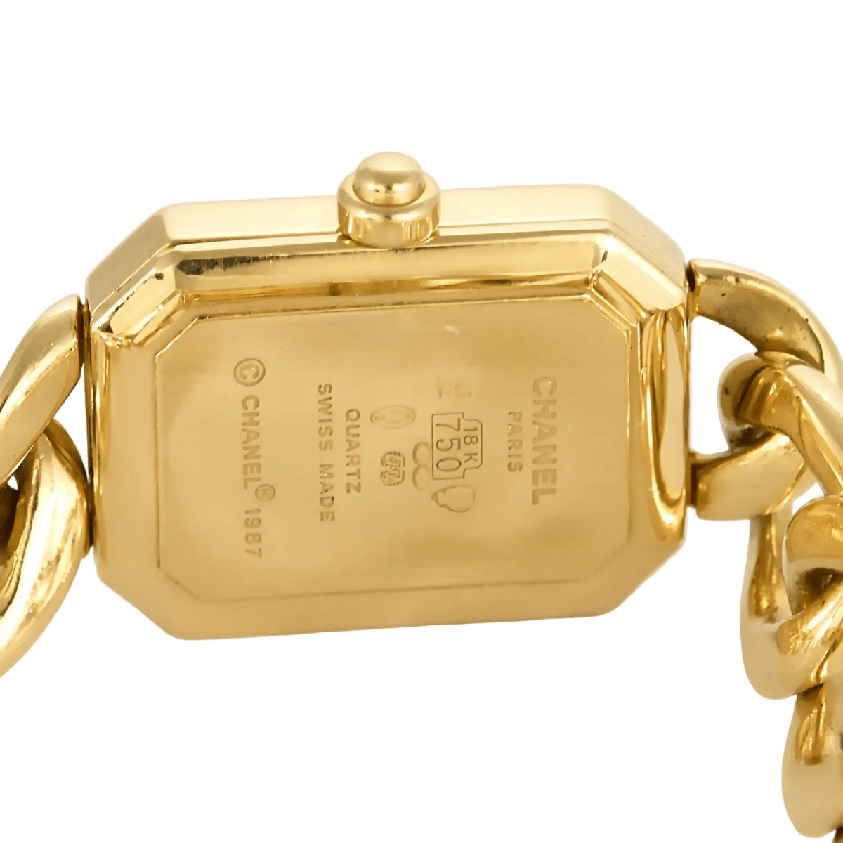 Montre CHANEL "Première" en or jaune, acier, onyx, laqué et quartz - Castafiore