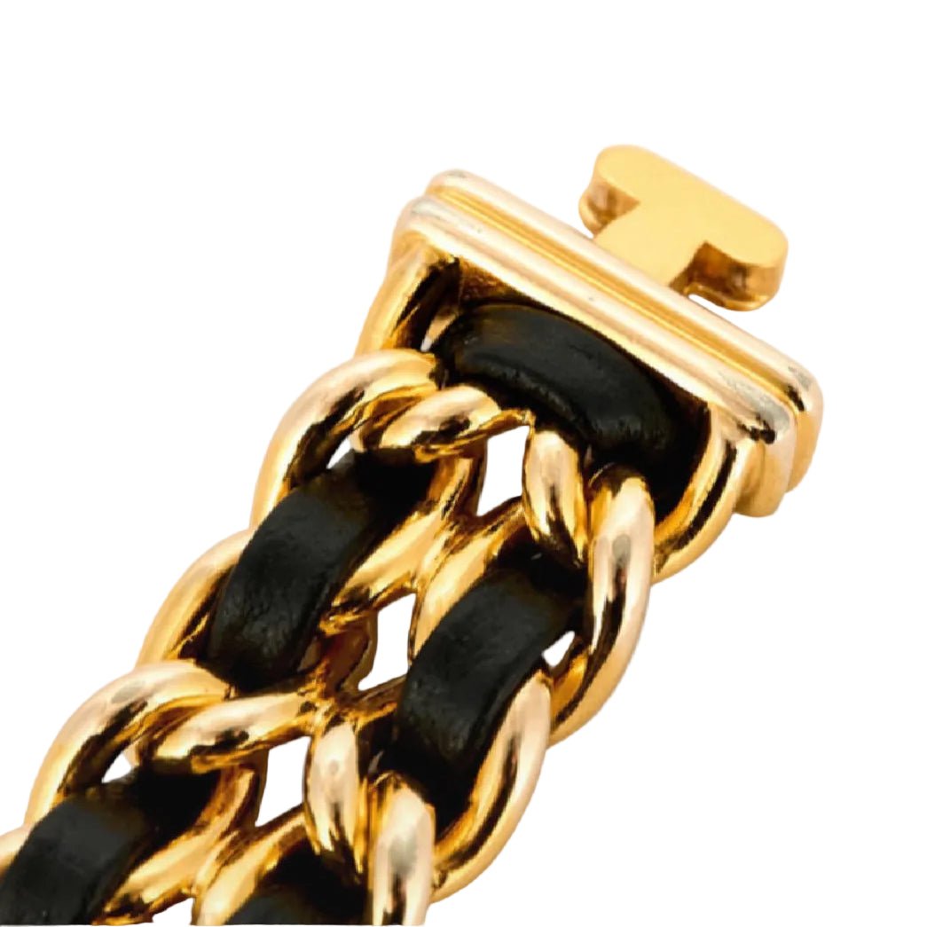 Montre CHANEL "Première" en plaqué or et cuir - Castafiore