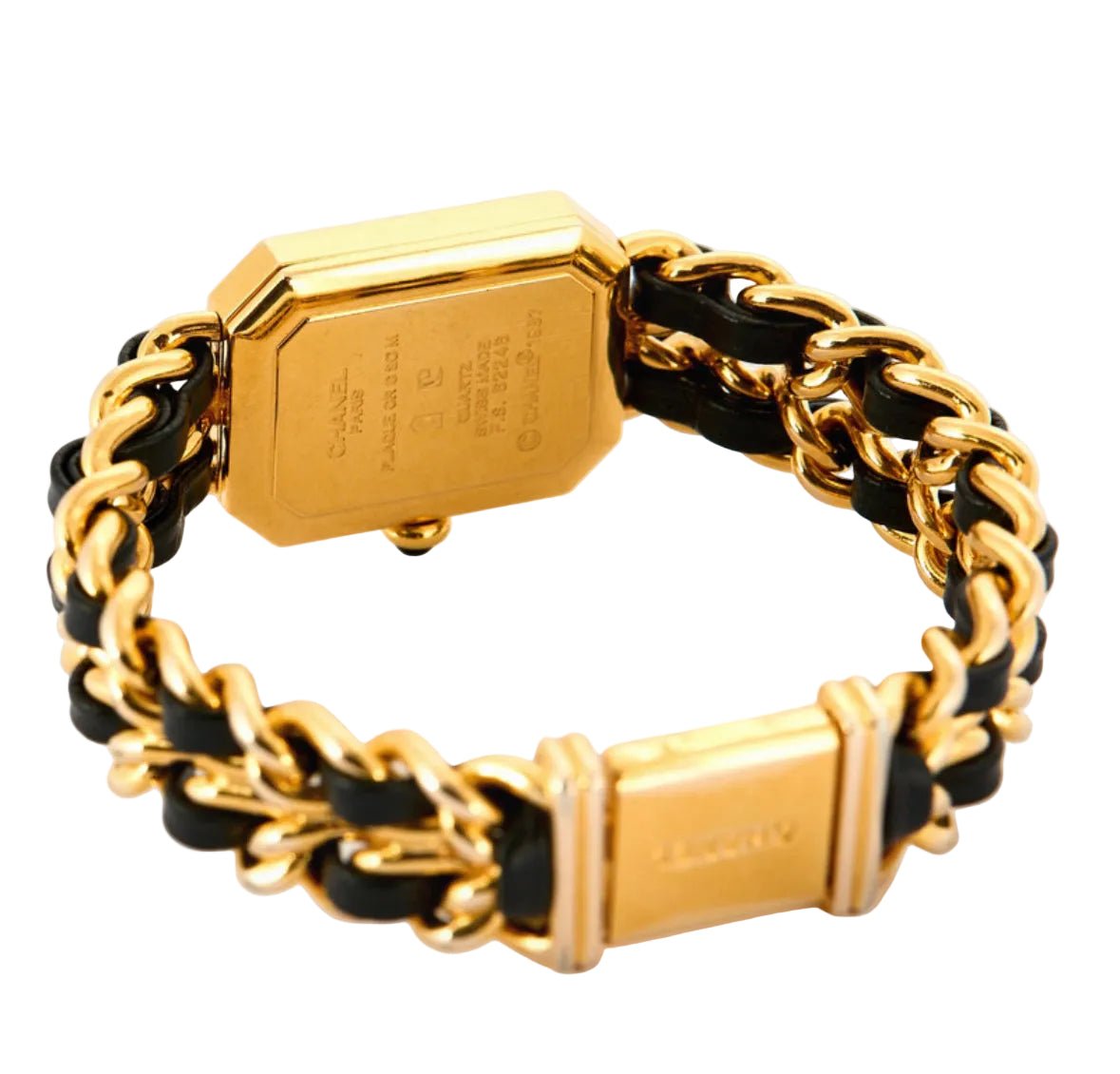 Montre CHANEL "Première" plaqué or et cuir - Castafiore