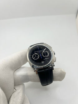 Montre CHAUMET "Dandy" en acier et cuir - Castafiore