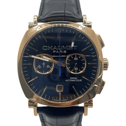 Montre CHAUMET "Dandy XL Chronograph" en or rose et cuir - Castafiore