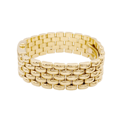 Montre CHAUMET "Khesis" en or jaune, or rose, quartz et diamants. - Castafiore