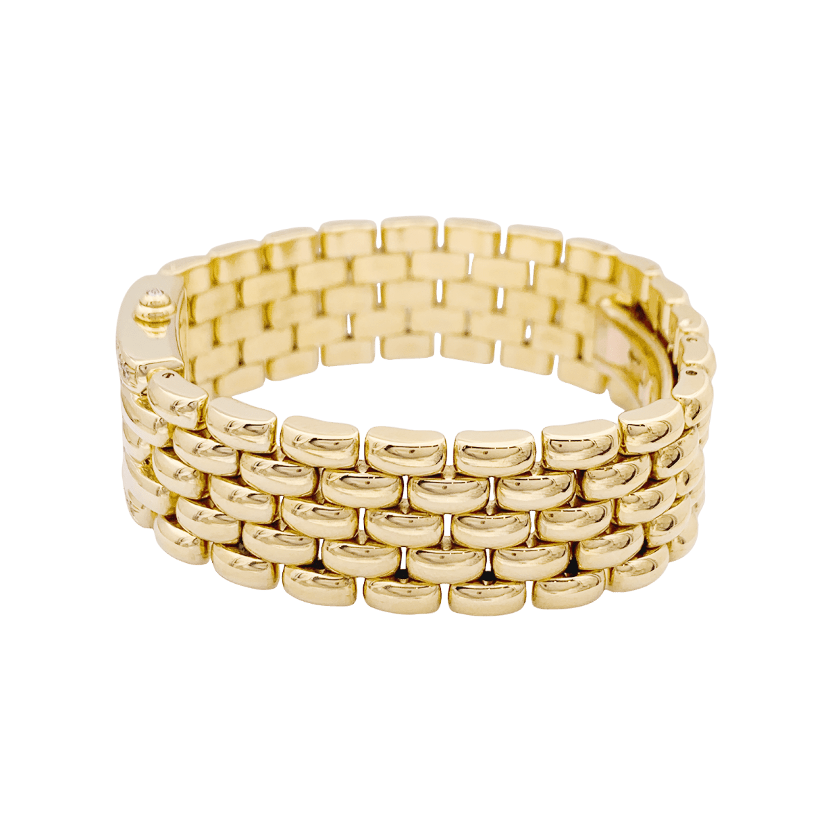 Montre CHAUMET "Khesis" en or jaune, or rose, quartz et diamants. - Castafiore