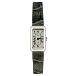 Montre CHOPARD en or blanc et cuir de crocodile - Castafiore