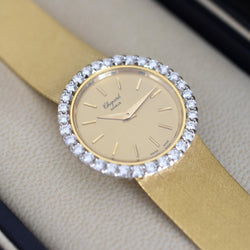 Montre CHOPARD en or jaune et diamants - Castafiore