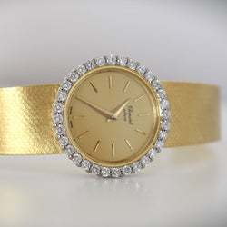 Montre CHOPARD en or jaune et diamants - Castafiore