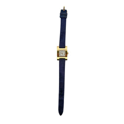 Montre CHOPARD en or jaune et soie bleue - Castafiore