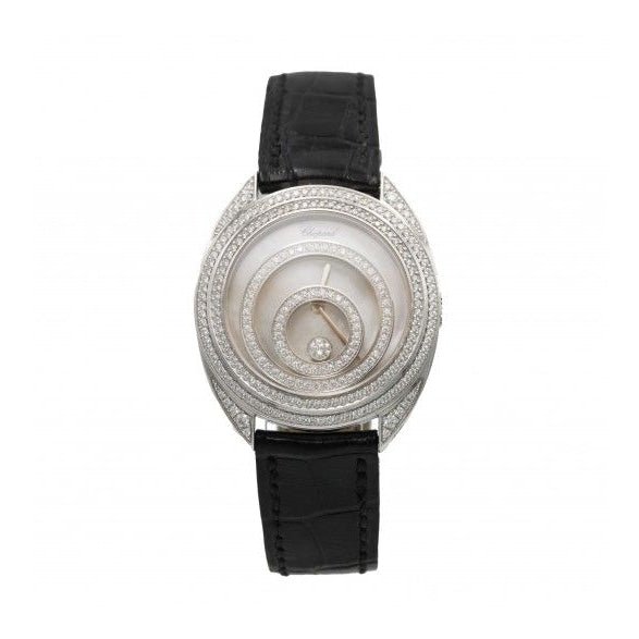 Montre CHOPARD "Happy Spirit" en or blanc, nacre et diamants - Castafiore