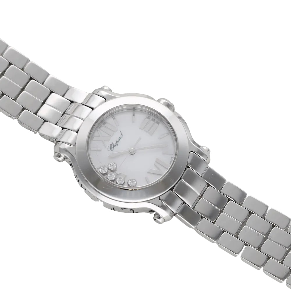 Montre CHOPARD "Happy Sport" en acier et diamant - Castafiore
