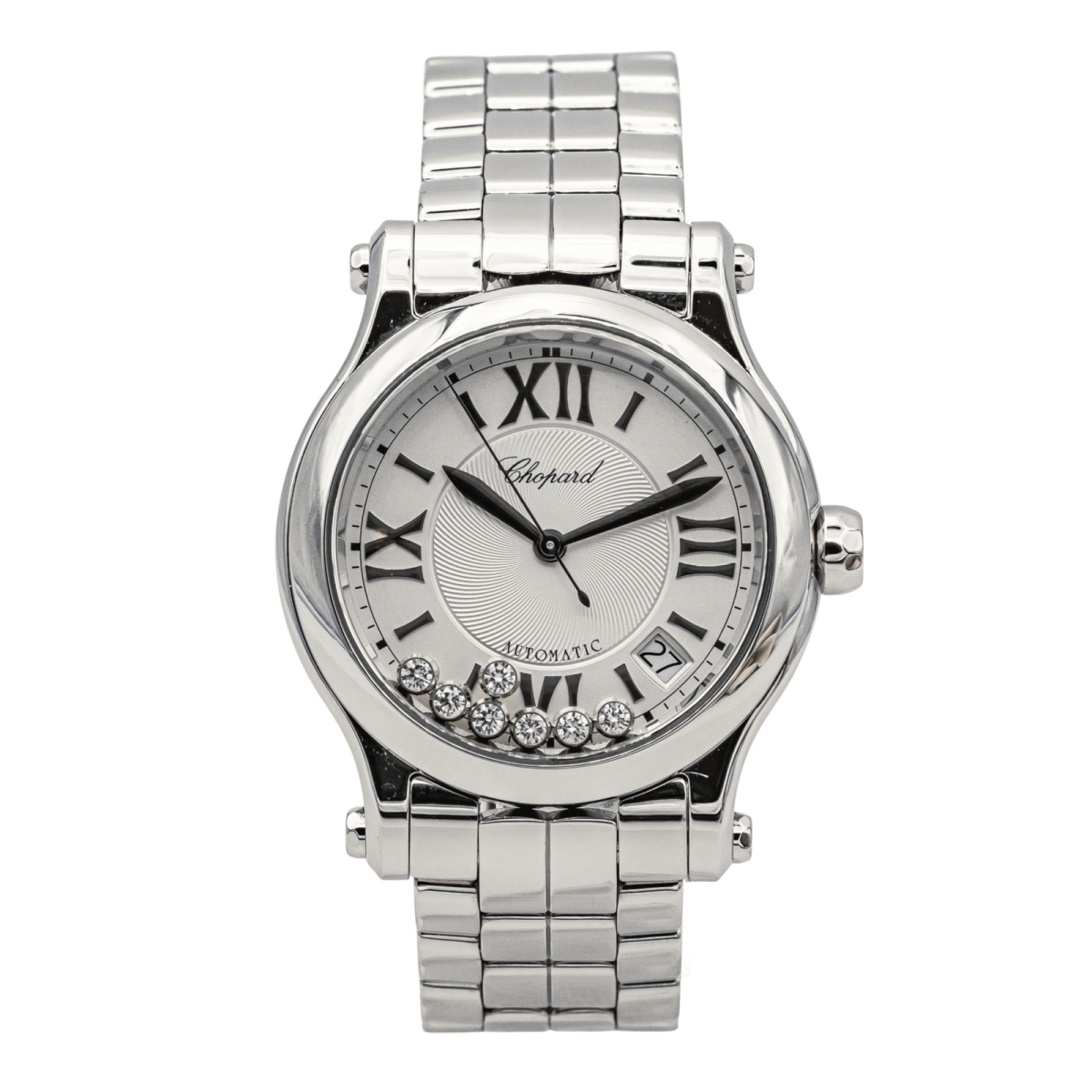 Montre CHOPARD "Happy Sport" en acier, saphir et diamant - Castafiore