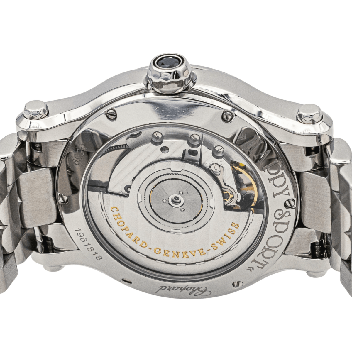 Montre CHOPARD "Happy Sport" en acier, saphir et diamant - Castafiore
