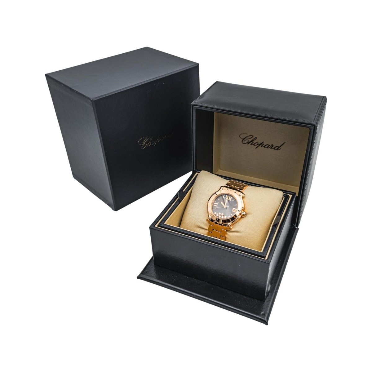 Chopard Watch Happy Sport Rose gold diamond