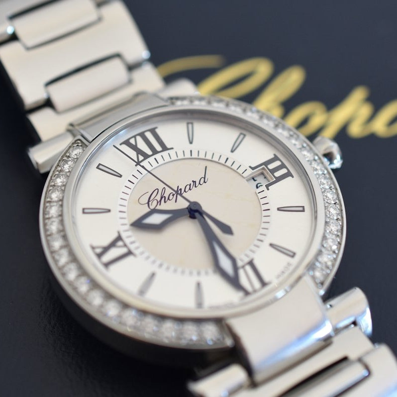 Montre CHOPARD "Impériale" en acier, améthyste et diamants - Castafiore